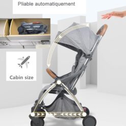 Poussette Cabinee auto-pliable & solidité Aluminium - Nglato-14275