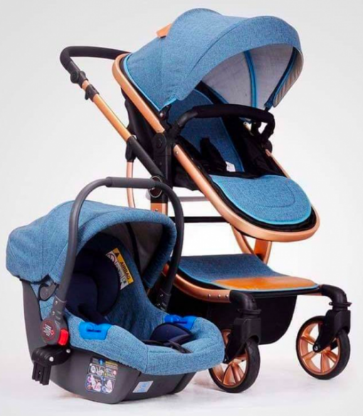 Poussette + siège-auto 2en1 Réversible Aluminium - Aimile-0