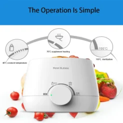 Chauffe-Biberon Stérilisateur 3 en 1 Real Bubee – Double Biberon