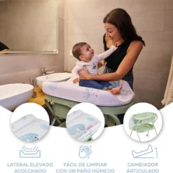 Table à langer pliable Soapy Green - Ms Innovations