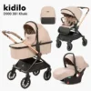 poussette trio kidilo couffin + siege uto + sac à langer