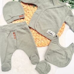 Pack Naissance 5 pcs Respirant vert : L'Indispensable Toutes Saisons (0-6 mois)