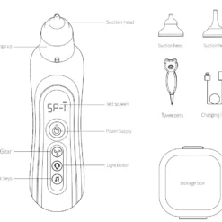 mouche-bébé électrique rechargeable avec