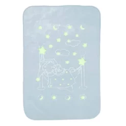 Couverture raschell fluorescente 110x140 cm - Naf Naf bleu
