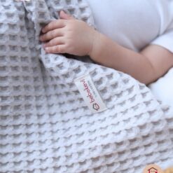 Couverture bébé gaufrée mousseline de coton 100 % naturelle - Bebekevi
