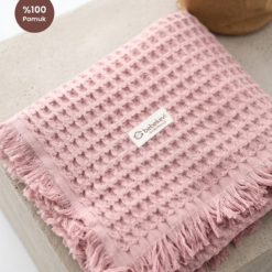 Couverture bébé gaufrée mousseline de coton 100 % naturelle - Bebekevi