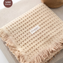 Couverture bébé gaufrée mousseline de coton 100 % naturelle - Bebekevi