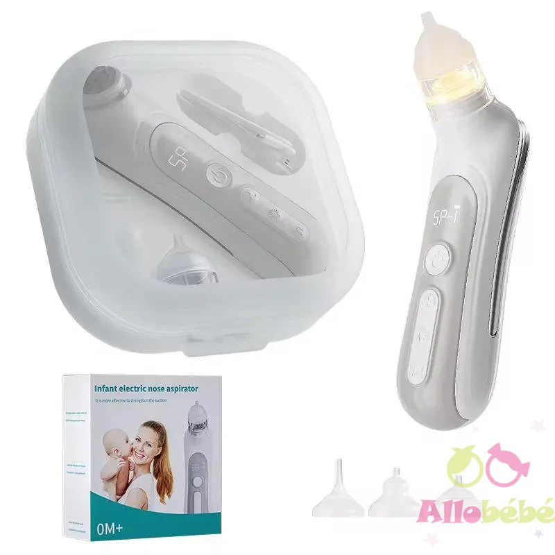 Mouche-Bébé Électrique Avec 3 Niveaux D'Aspiration - Puissance 65 KPa - Avec Musique Et Lumières - USB