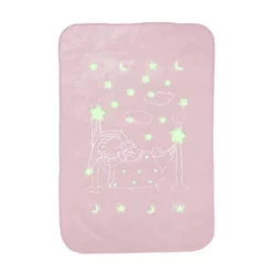 Couverture raschell fluorescente 110x140 cm - Naf Naf rose