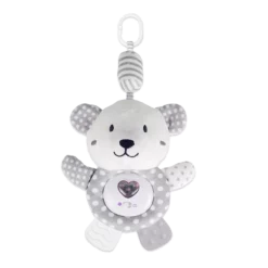 Pendentif Peluche Ours Gris avec Musique - funmuch