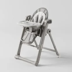 Chaise haute 2en1 balancelle Kidilo C820 avec écran tactile et télécommande – gris