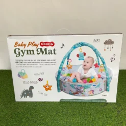 Tapis d'éveil bébé avec arche musicale jouets suspendus et balles colorées dès naissance