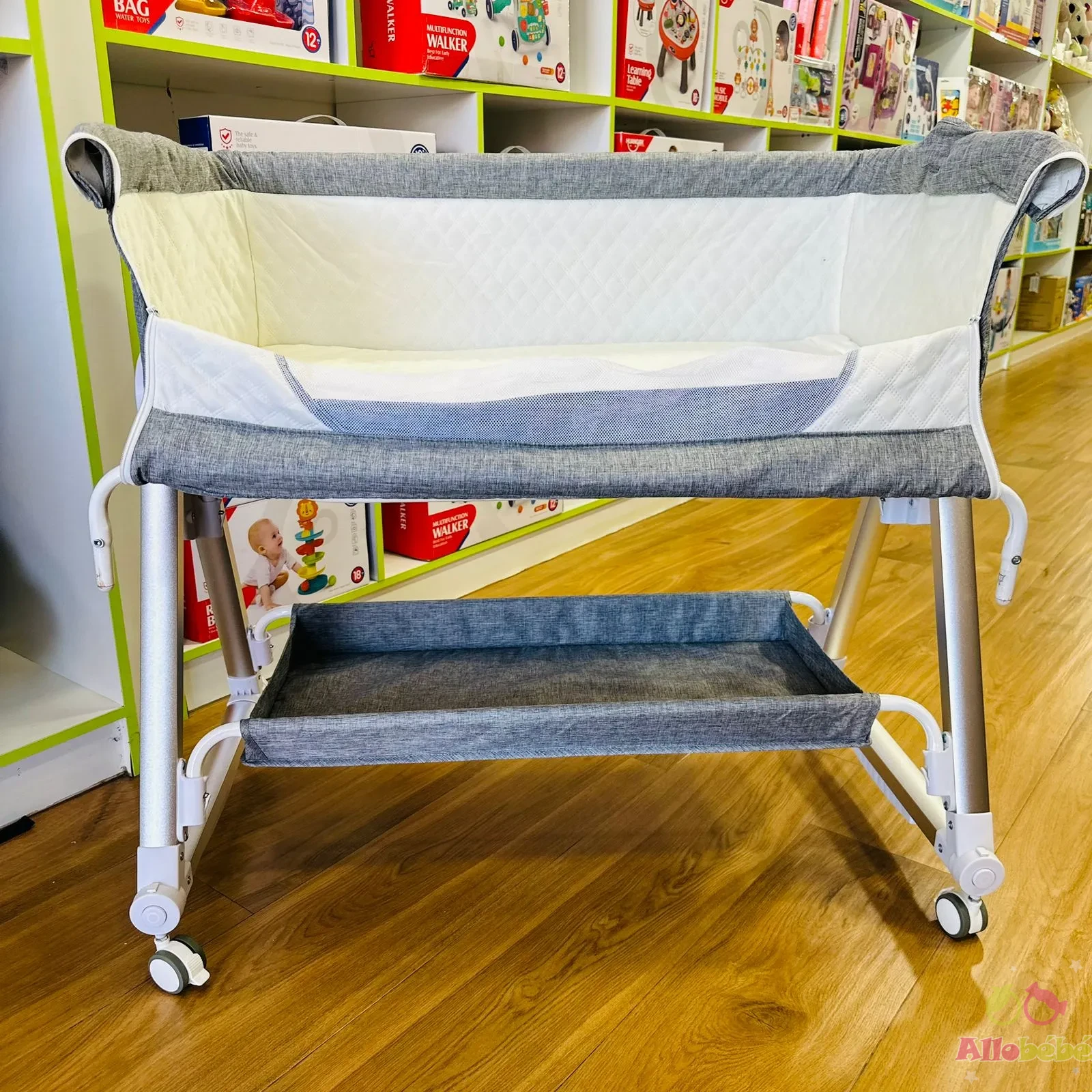 Cododo aluminium avec matelas Gris 5 Cododo aluminium avec matelas Gris – Image 5