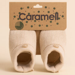 Chaussons Bébé en Coton Organique Ultra-Doux Respirants - Caramell