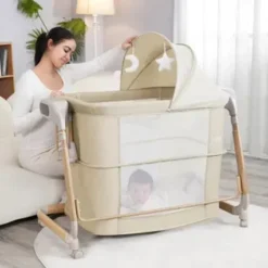 Lit Bébé Électrique 5 en 1 Coolbaby – Cododo, Balancelle, Parc, Bluetooth & Télécommande
