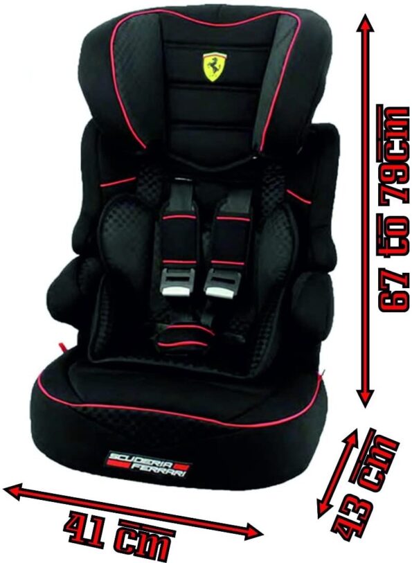 FERRARI – Siège auto noir évolutif Groupe 1/2/3 BELINE-17077