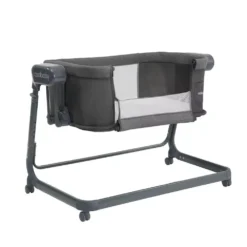 Lit Bébé Électrique 5 en 1 Coolbaby – Cododo, Balancelle, Parc, Bluetooth & Télécommande gris