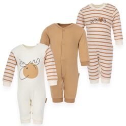 Lot de 3 Grenouillères Bébé en Coton Doux – Confort Absolu