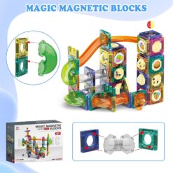 Jeu Blocs de Construction magnetique Montessori - Circuit Billes