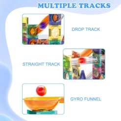 Jeu Blocs de Construction magnetique Montessori - Circuit Billes