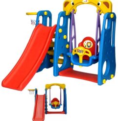 Toboggan 4in1 junior balançoire intégrée -0