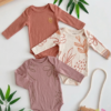 Lot de 3 Bodies bébé fille effet rayures 0-3mois
