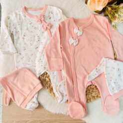 Lot de deux grenouillères matchy avec deux bonnets offerts