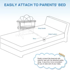 attache lit parental Berceau Cododo Next2Me deluxe
