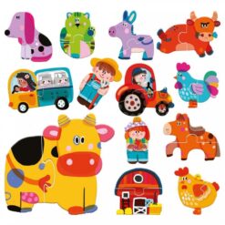 Puzzles montessori Farm - Headu-18279