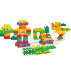 Jeu de construction 130 pièces grandes briques multicolores BPA free enfant