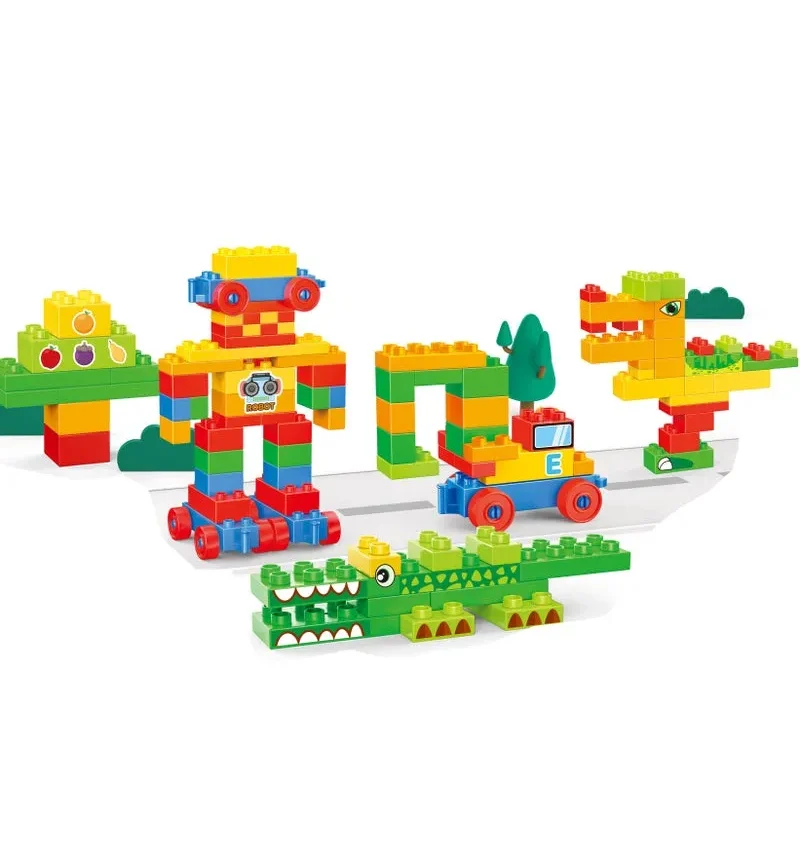 Jeu de construction 130 pièces grandes briques multicolores BPA free enfant