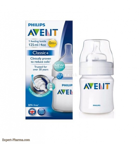 Avent : Biberon Natural en Verre anti-colique 0M+ 120 ml - Allobebe Maroc