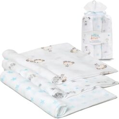 Lot de 3 Langes en Mousseline Interbaby- L'Essentiel Multi-Usage