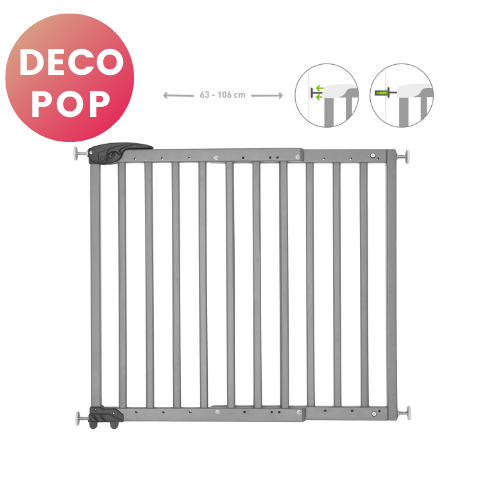 Badabulle Deco Pop Bois Barriere de Securite Extensible Fixation