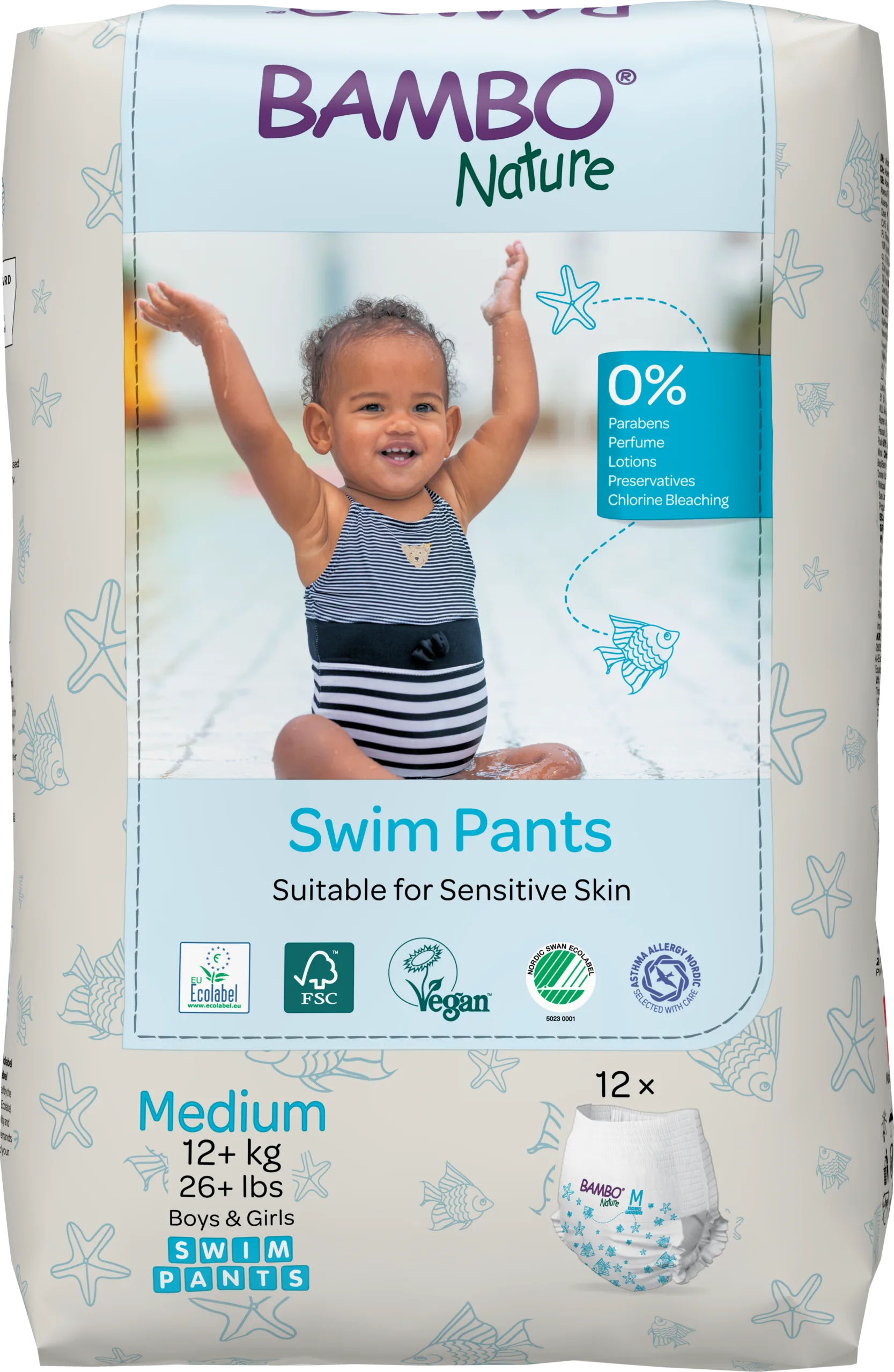 Couches piscine taille Medium (12kg + ) - Bambo Nature