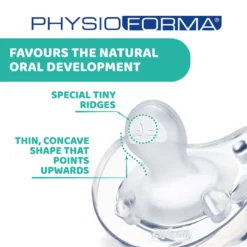 Chicco physio soft sucette en silicone transparent 0-6 mois