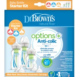Kit biberons options+ anti-colique col large - Dr browns