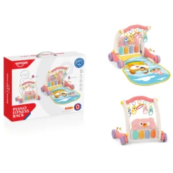 Trotteur 2-en-1 Piano Fitness Huanger rose