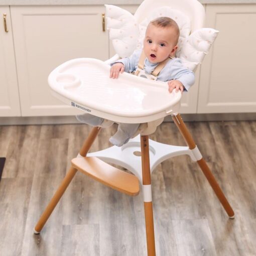 chaise haute deluxe en bois 2 en 1