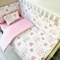 Set Tour de lit 5 pièces 100% cotton - CozyMum
