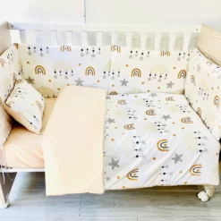 Set Tour de lit 5 pièces 100% cotton - CozyMum