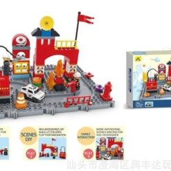 Coffret Jeu blocs de construction caserne pompier 74pcs-21231