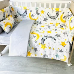 Set Tour de lit 5 pièces 100% cotton - CozyMum