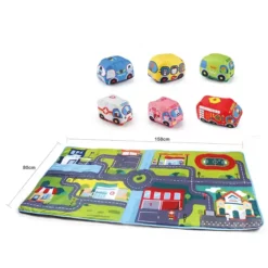 Tapis circuit + Voiturette en Tissu Game Carpet - Huanger