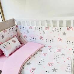 Set Tour de lit 5 pièces 100% cotton - CozyMum