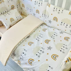 Set Tour de lit 5 pièces 100% cotton - CozyMum