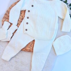 Tenue Ensemble bébé en Tricot 4 pcs- Douceur & Chaleur