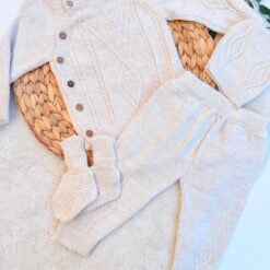 Tenue Ensemble bébé en Tricot 4 pcs- Douceur & Chaleur