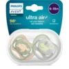 Lot de 2 sucettes ulra air avec motifs 6-18mois - Philips Avent