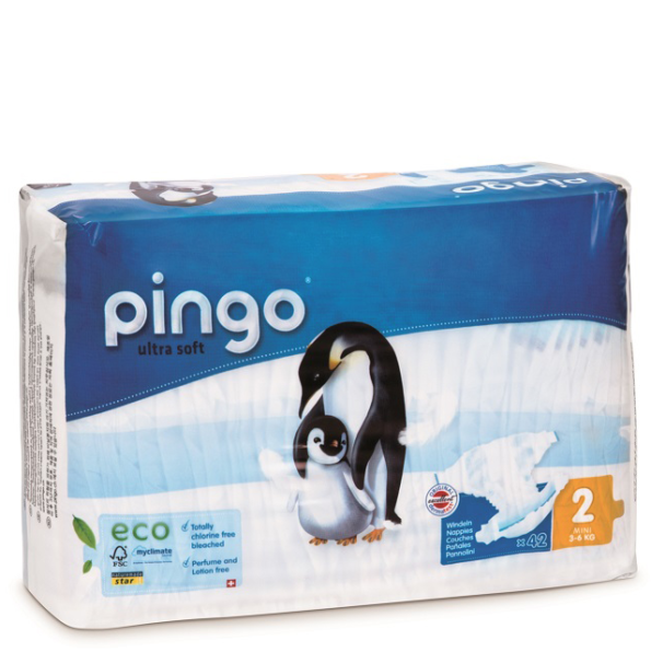 Couches écologiques réspirantes Pingo Mini Taille 2 (3-6kg) 42 couches-21862